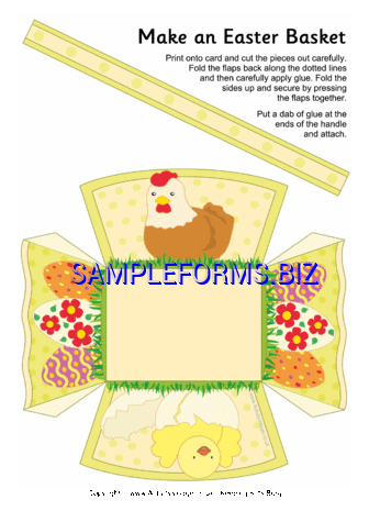 Easter Basket Template 1 pdf free